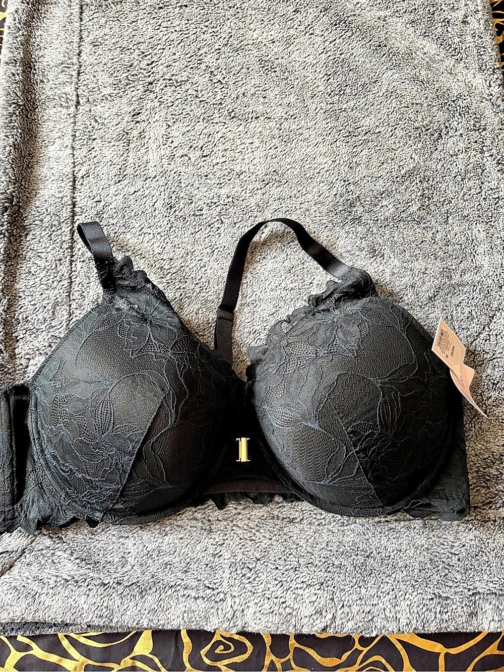 Auden Women's Lace Unlined Balconette Bra Black 46DD